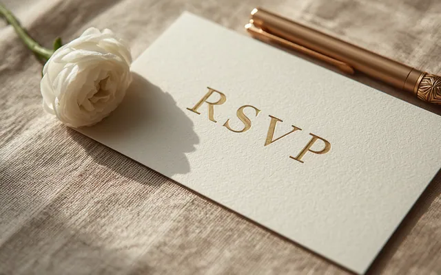 элегантнае запрашэнне з надпісам RSVP