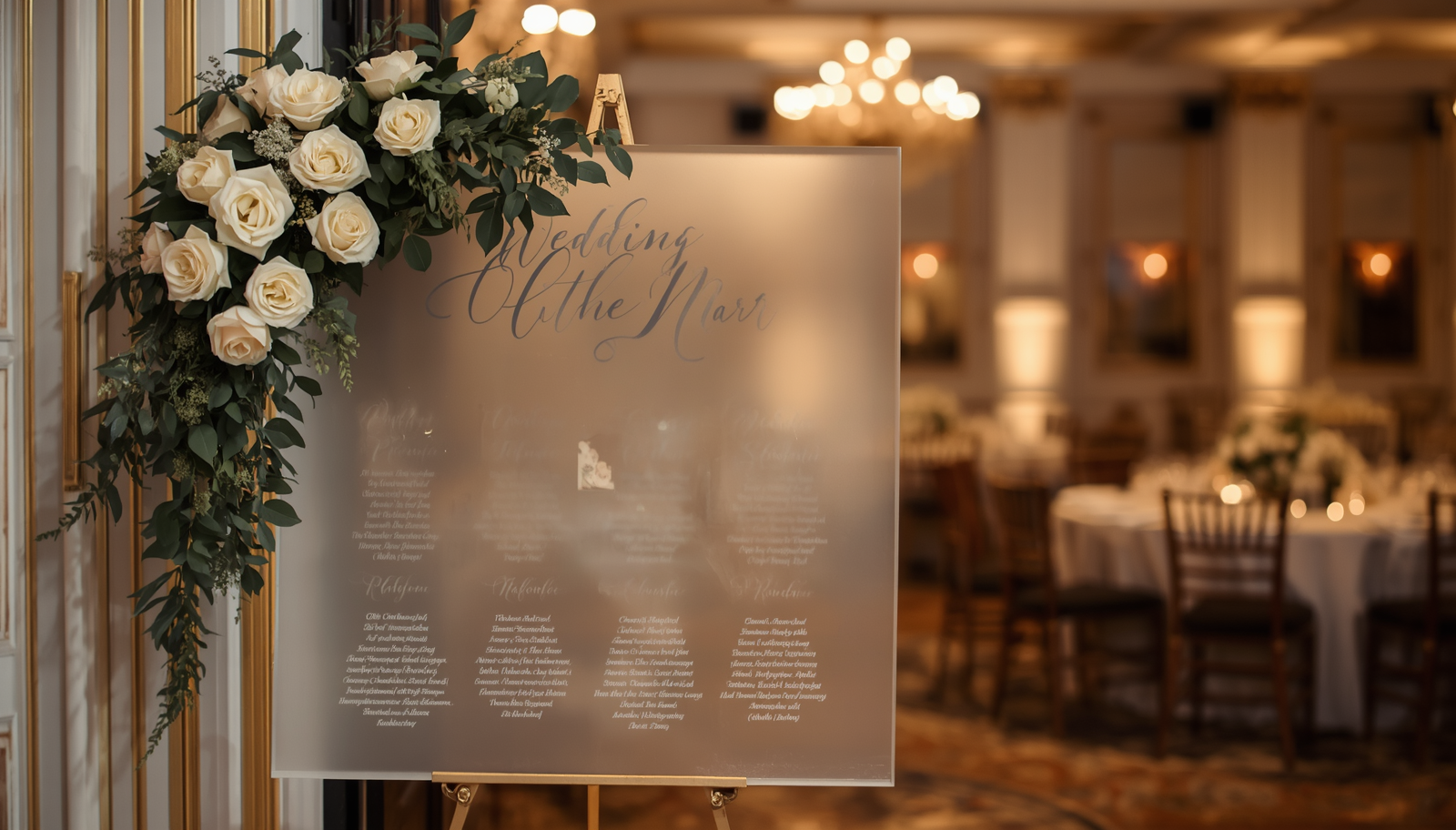 guests having fun at a wedding, live photo feed on a screen in the background