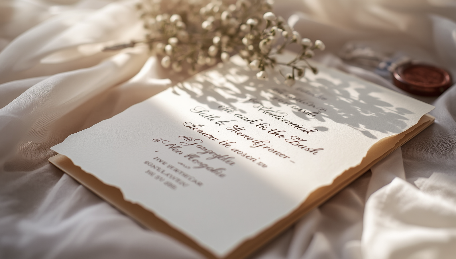 elegant invitation with a quote, beautiful typography